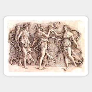 Four Dancing Muses 1497 Sticker